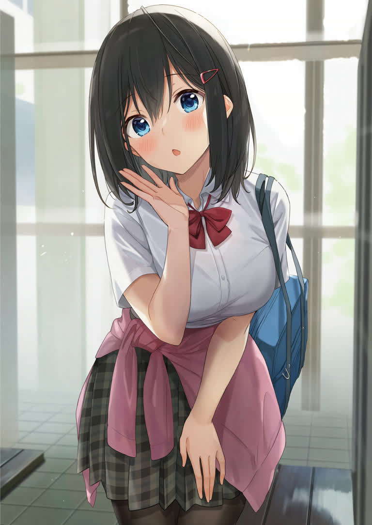 有一个女孩正坐下来,手放在脸上